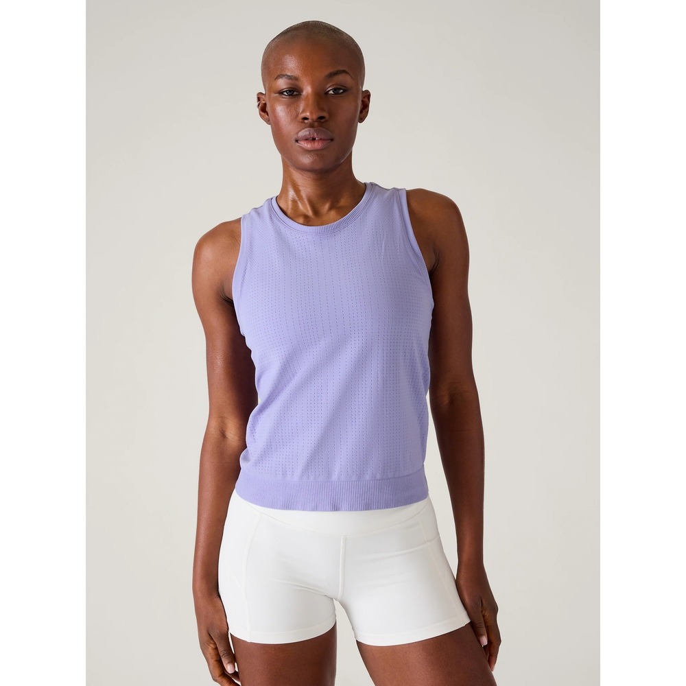 Athleta In Motion Seamless Tank Periwinkle Blue Size Small Workout Top